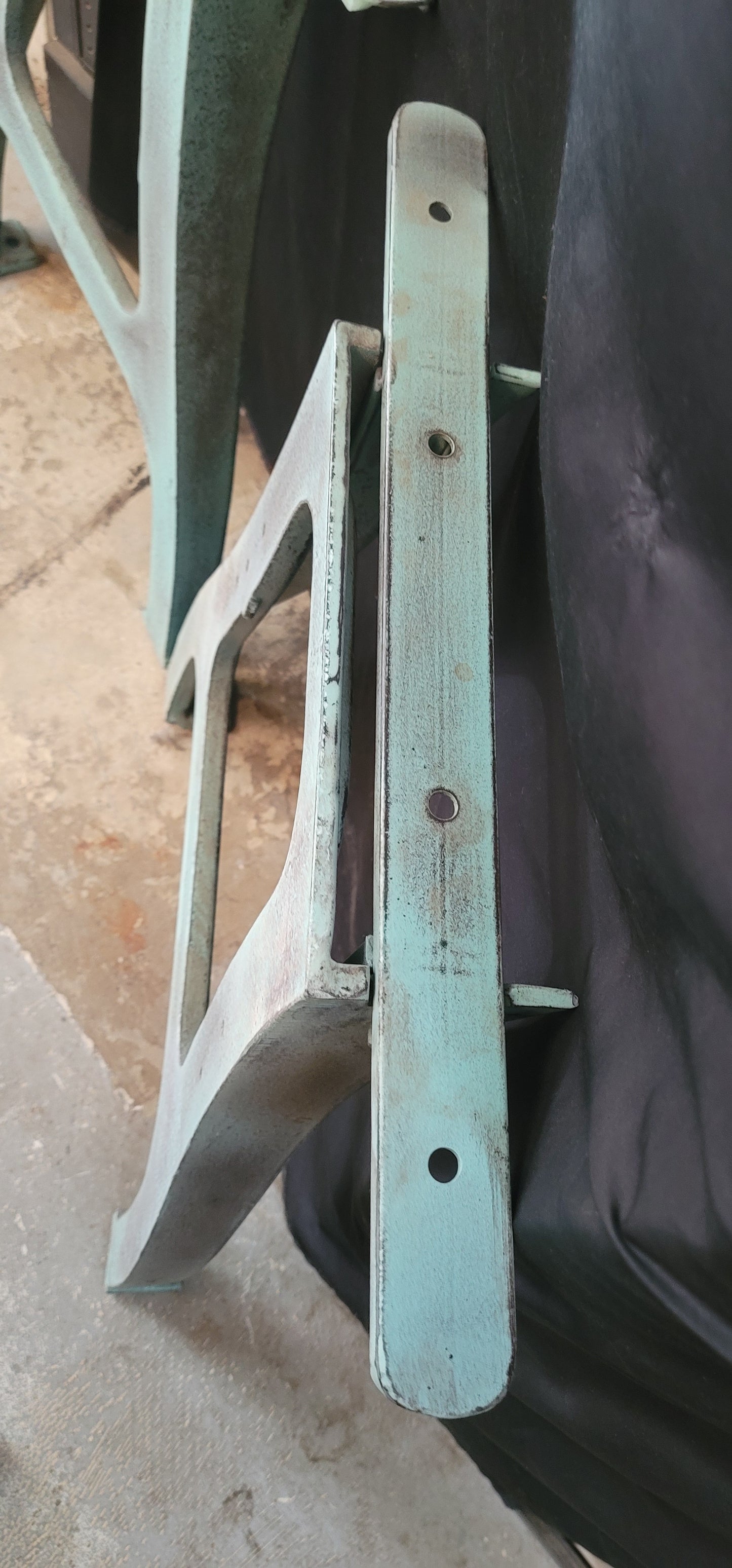 Pair of Powder Coated Cast Iron Factory Machine Legs 28 1/2" T GS00690