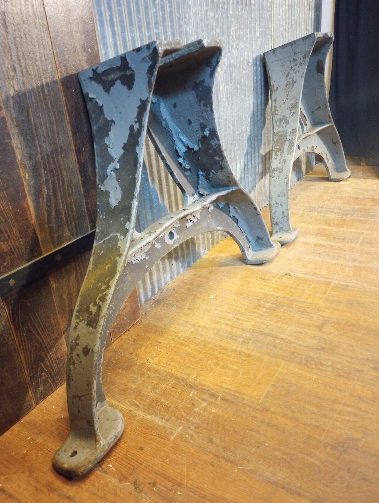 Pair of Cast Iron Machine Legs 24" T x 37" W