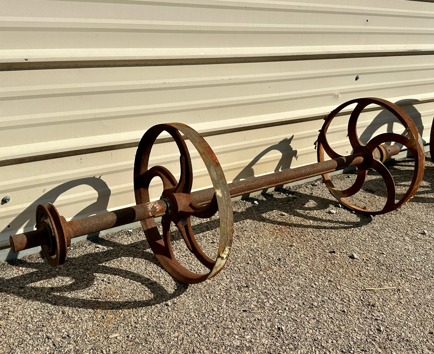 Pair of Industrial Salvage Pulley Wheels GA20915