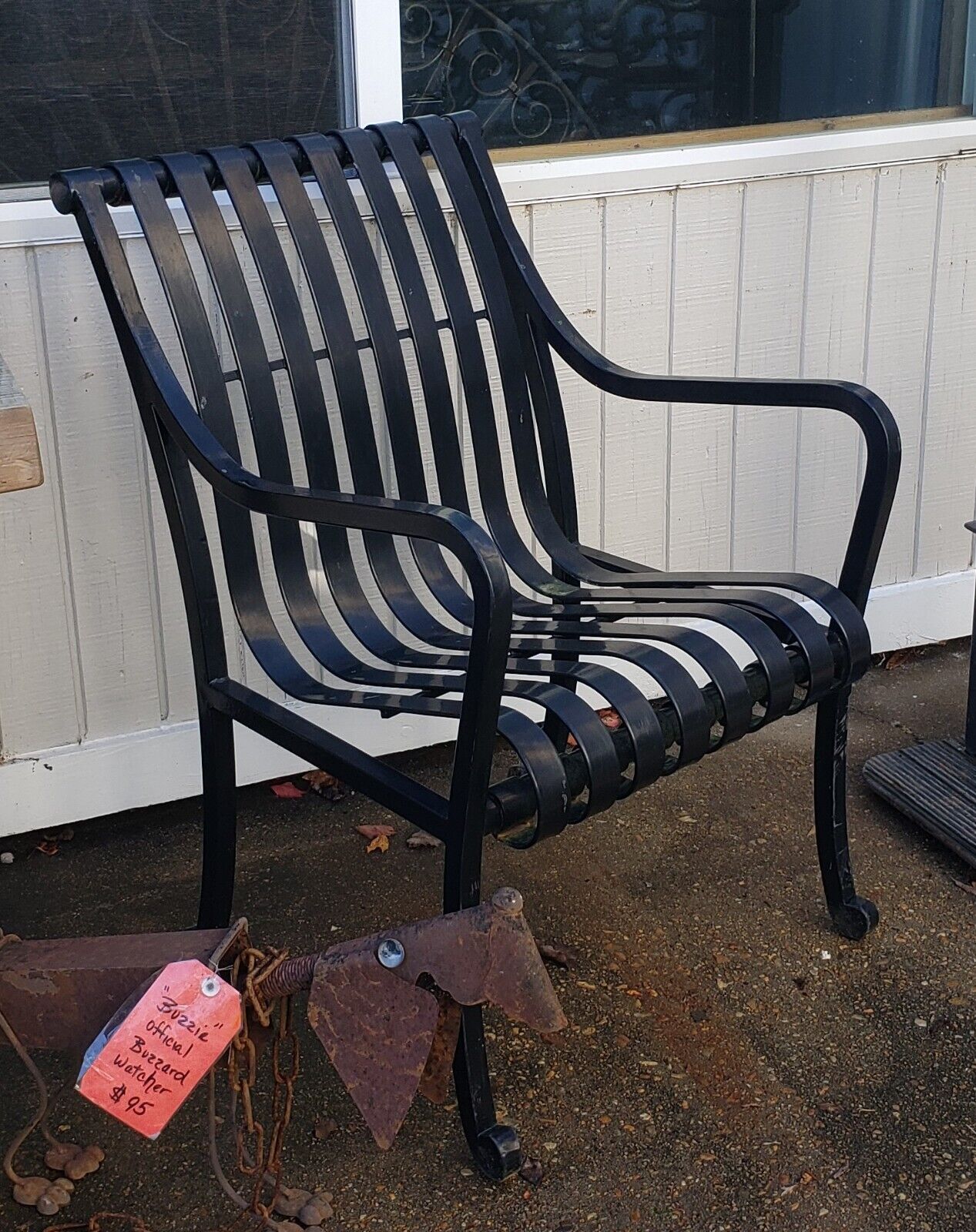 Restored Wrought Iron Chair Salvaged from Balston Commons in D.C. GS00211