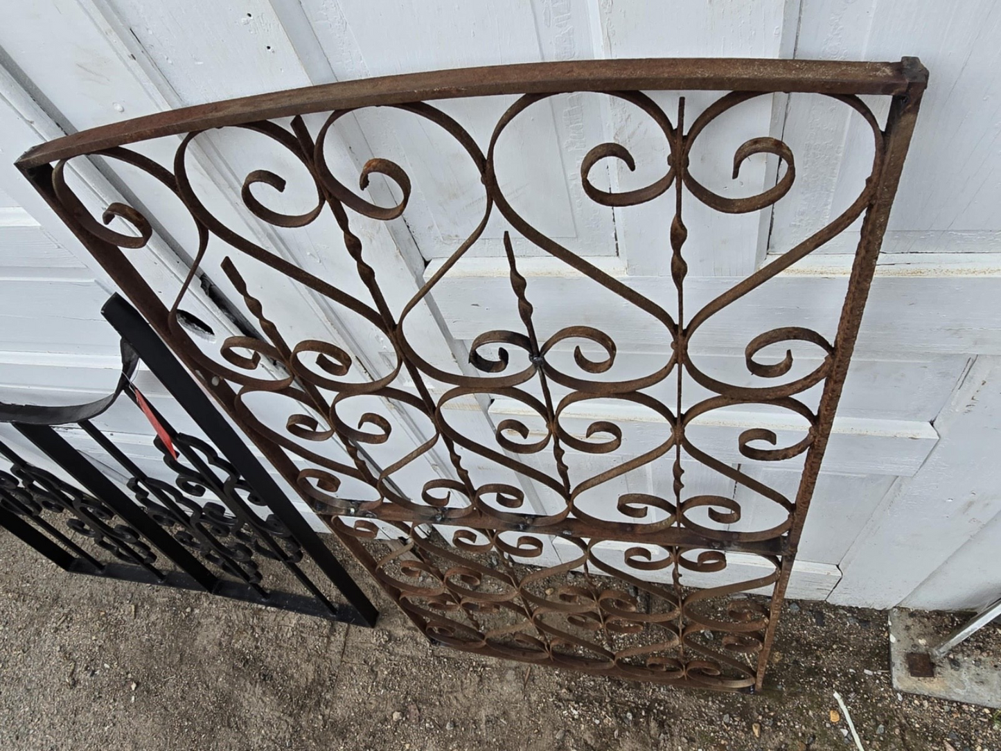 Iron Framed Garden Gate w/ Scrollwork GAM0471