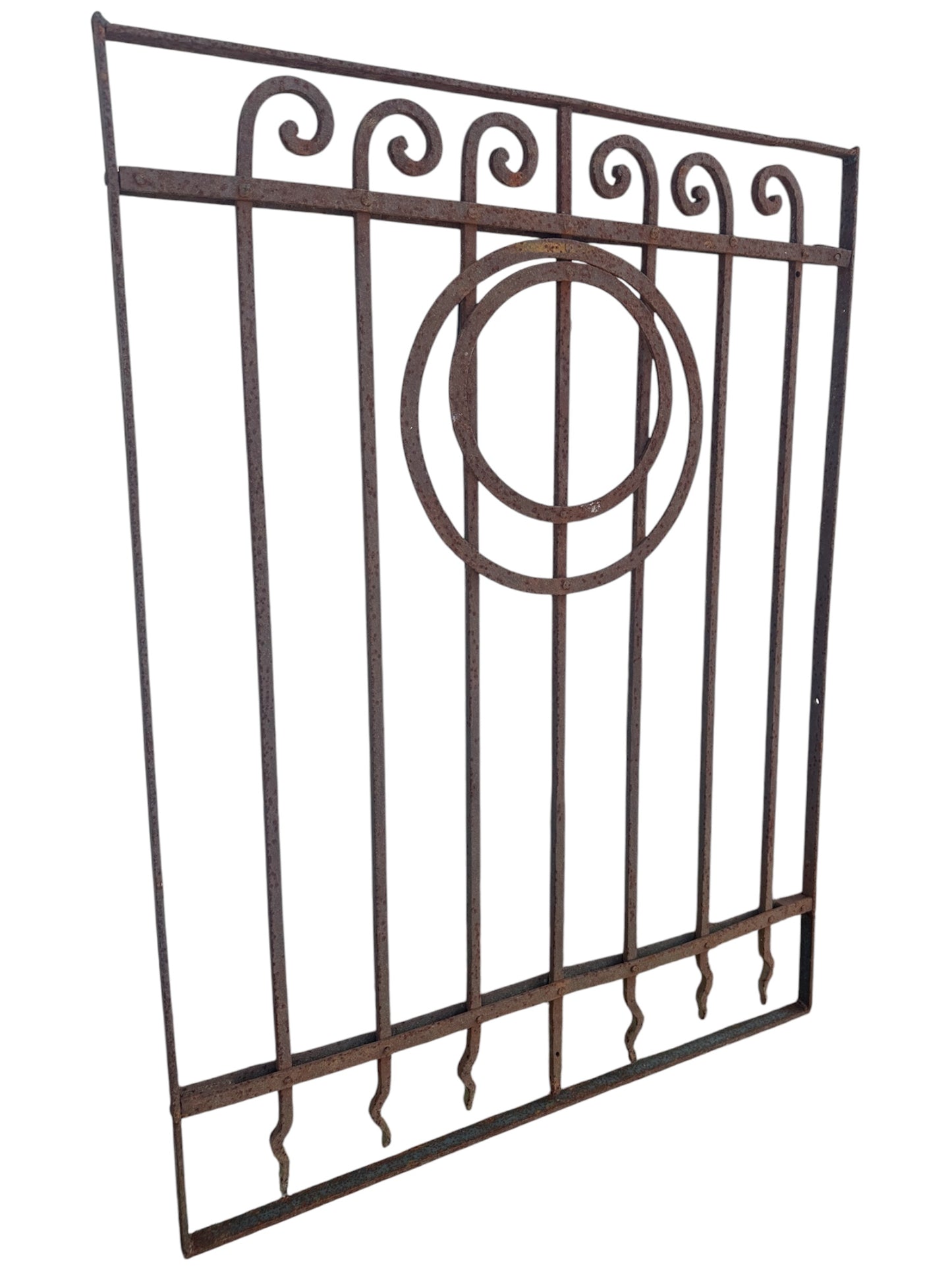 Antique Wrought Iron Victorian Garden Gate - 32" W x 43" T - GA20982
