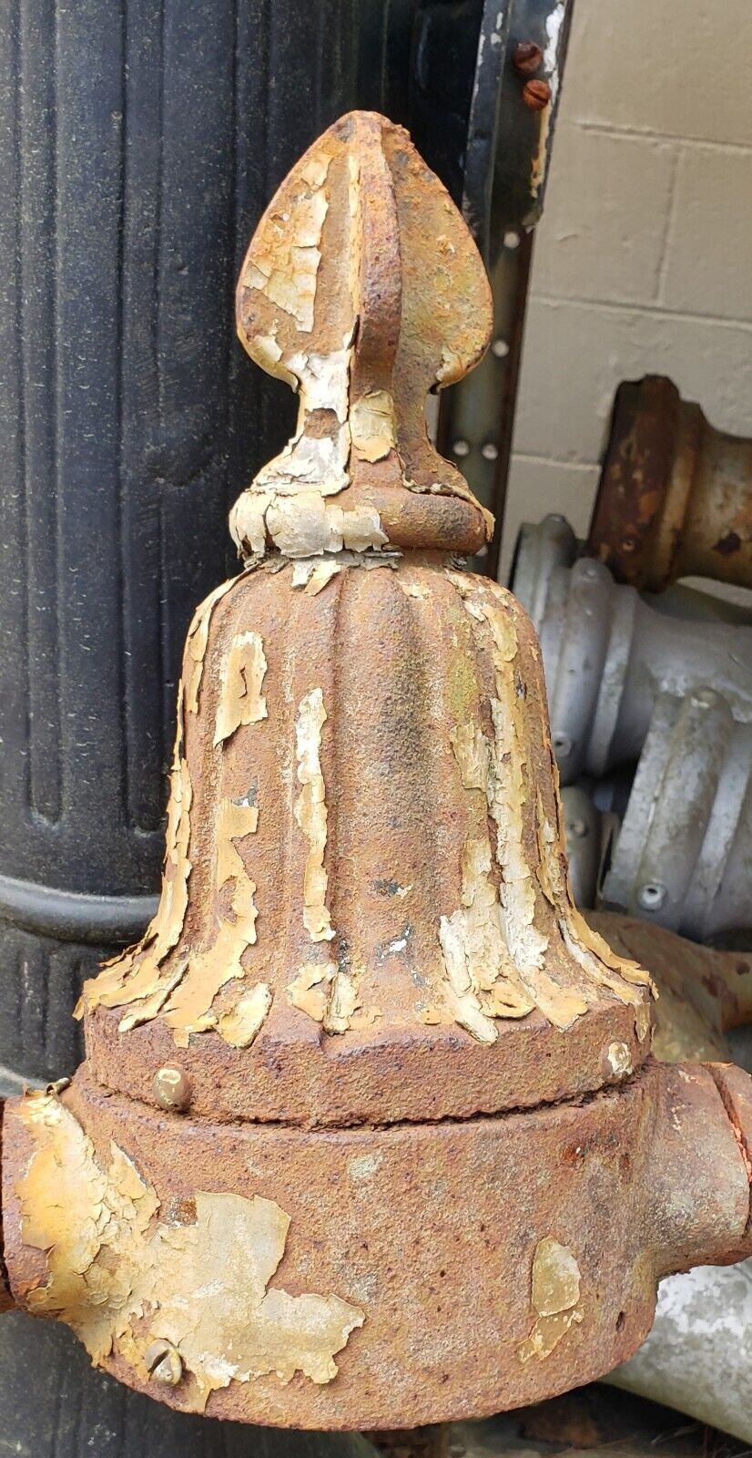 Vintage GE Cast Iron Halo Pole Top Light Fixture Frame 45" x 20" GS00363