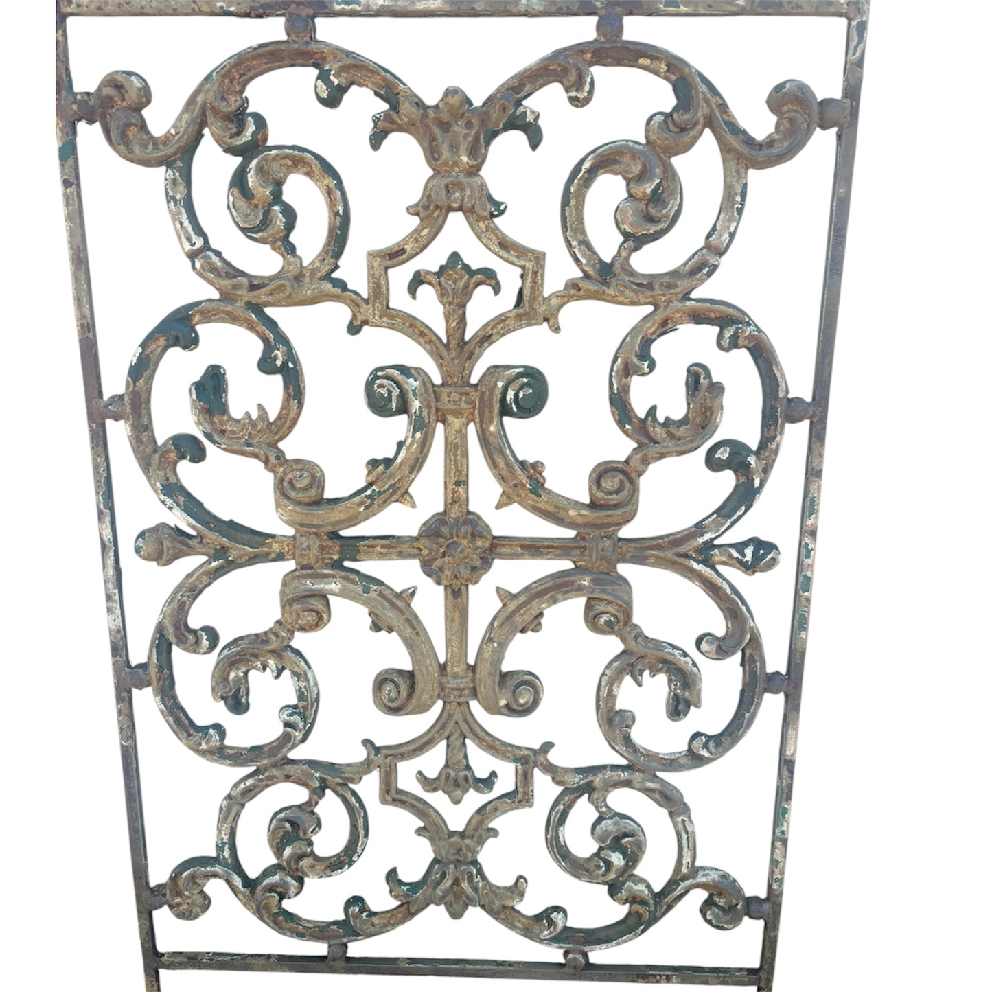 160 feet of Wrought Iron Fence Panels w/ Ornate Cast Iron GA21139