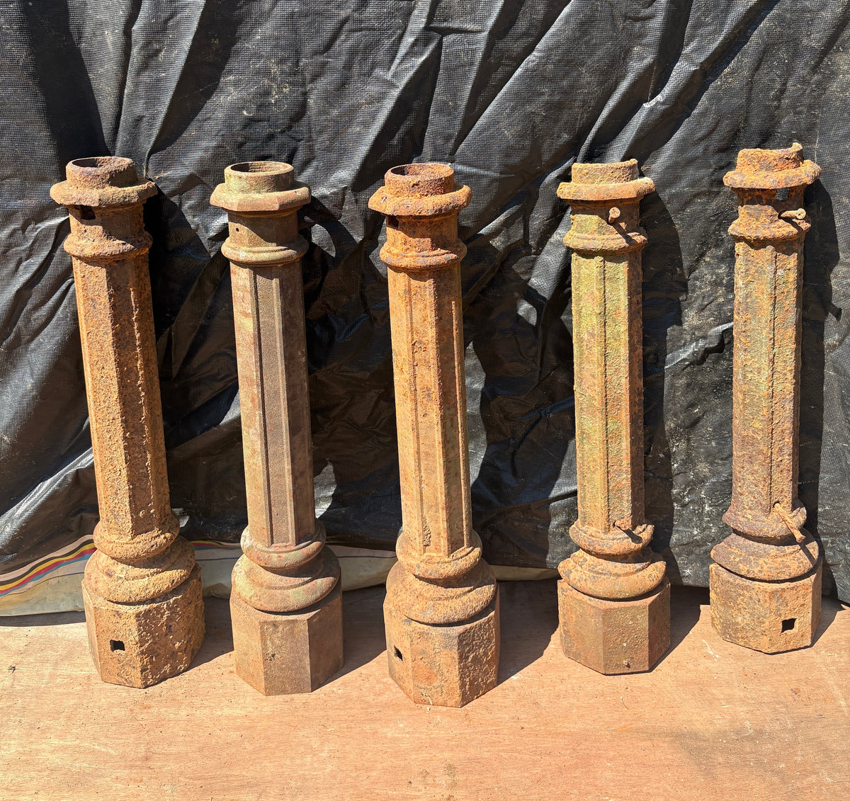 Set of Cast Iron Newel Posts GA21550