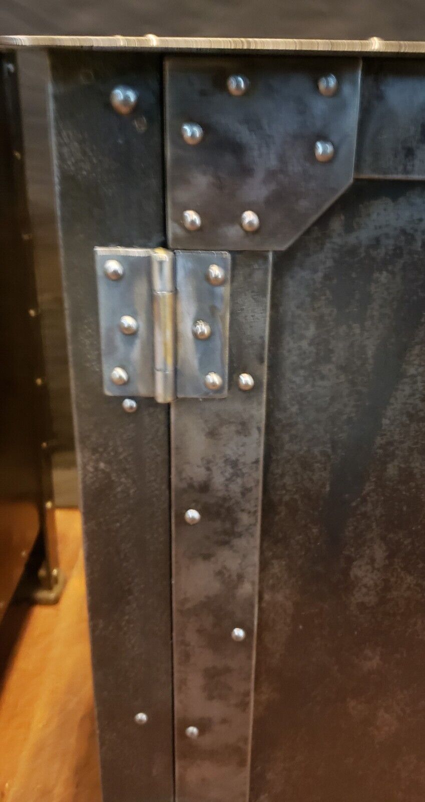 Late 1800's Pair of Shop Made Riveted Machinist Cabinets