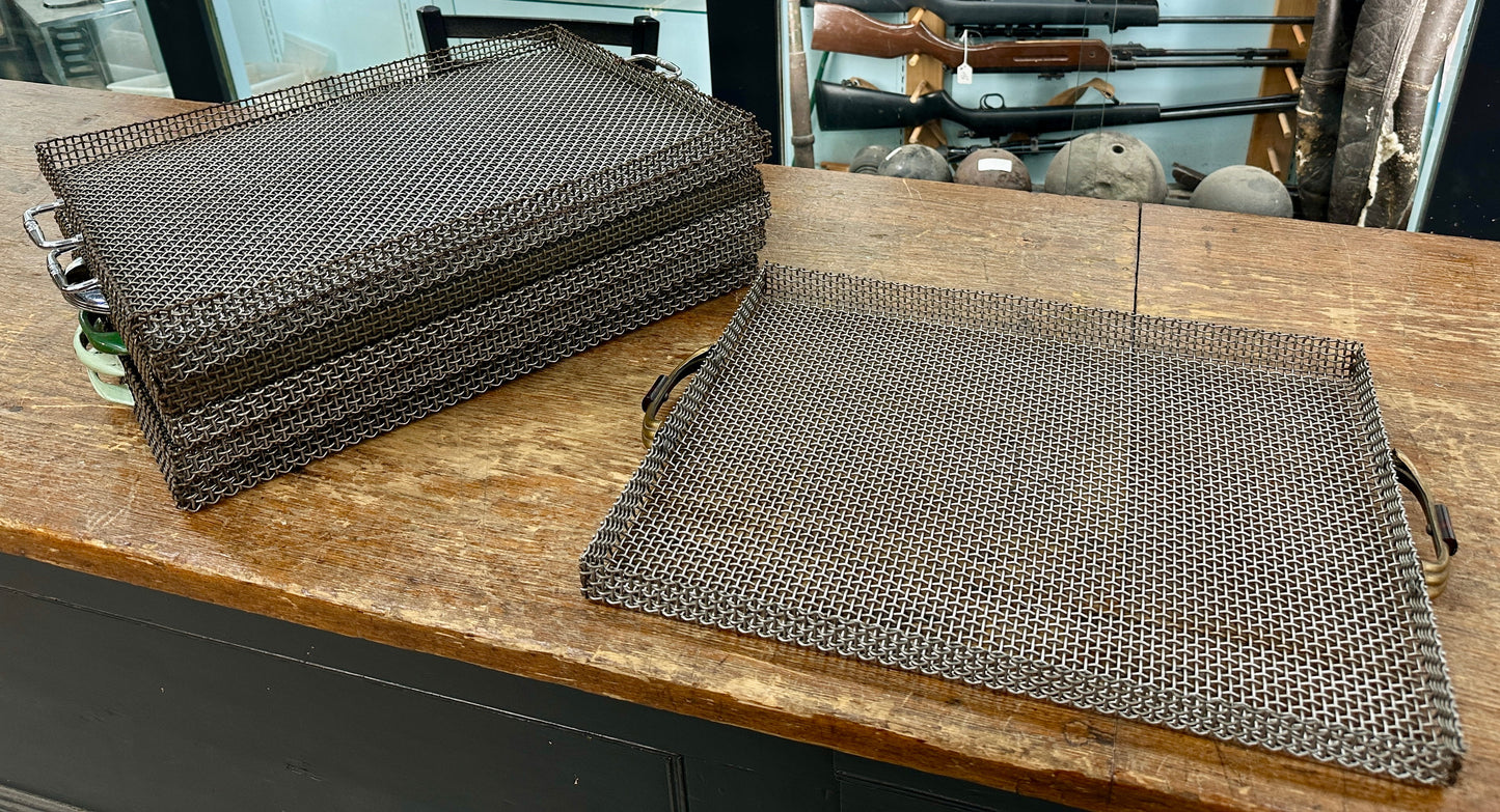 Galvanized Steel Braided Serving Trays w/ Handles - 7 Available - GA20738