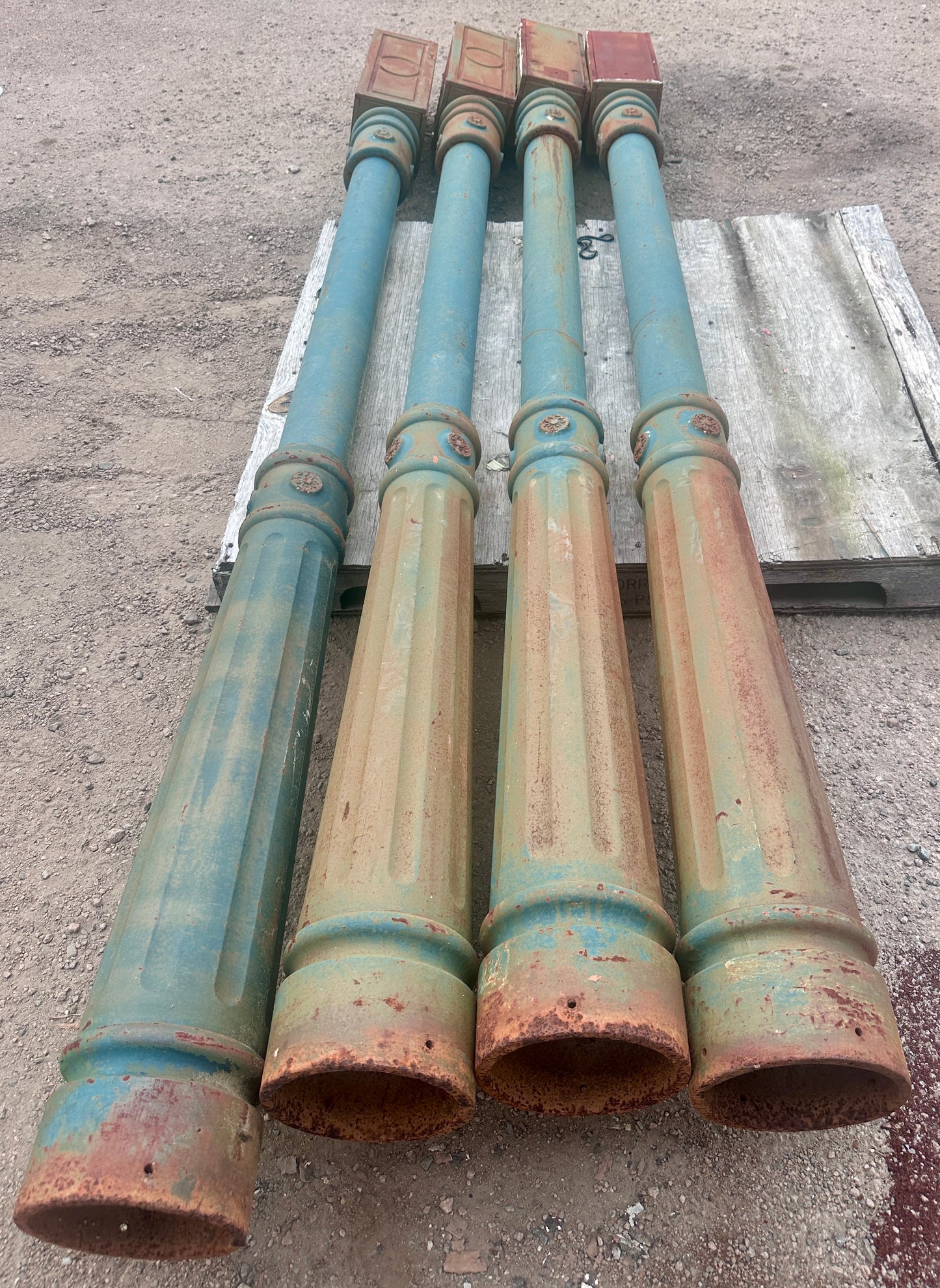 Vintage Cast Iron Pillars from Georgetown, DC - 8 Available - GA21054