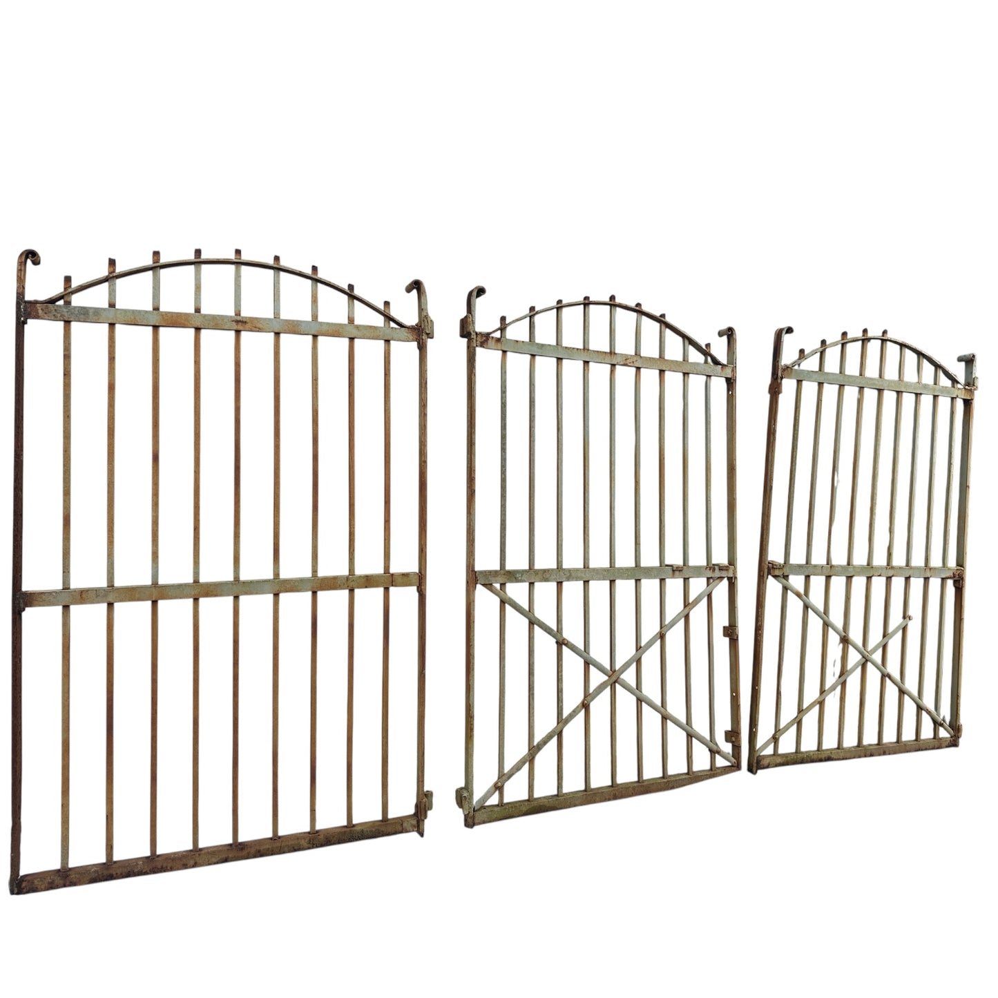 Set of 3 Antique Iron 63" Tall Gates GA20754