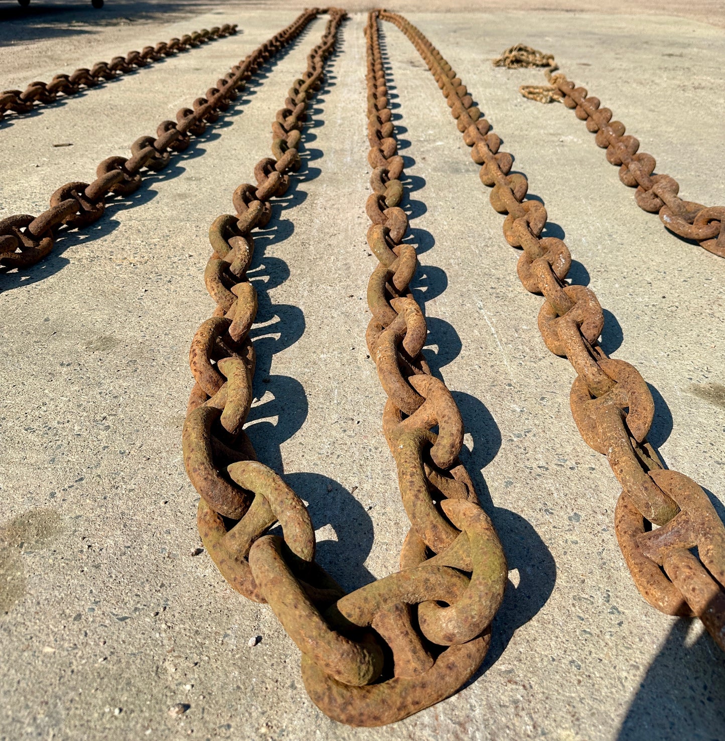 127 Ft of Antique Nautical Stud-Link Anchor Chain GA20918