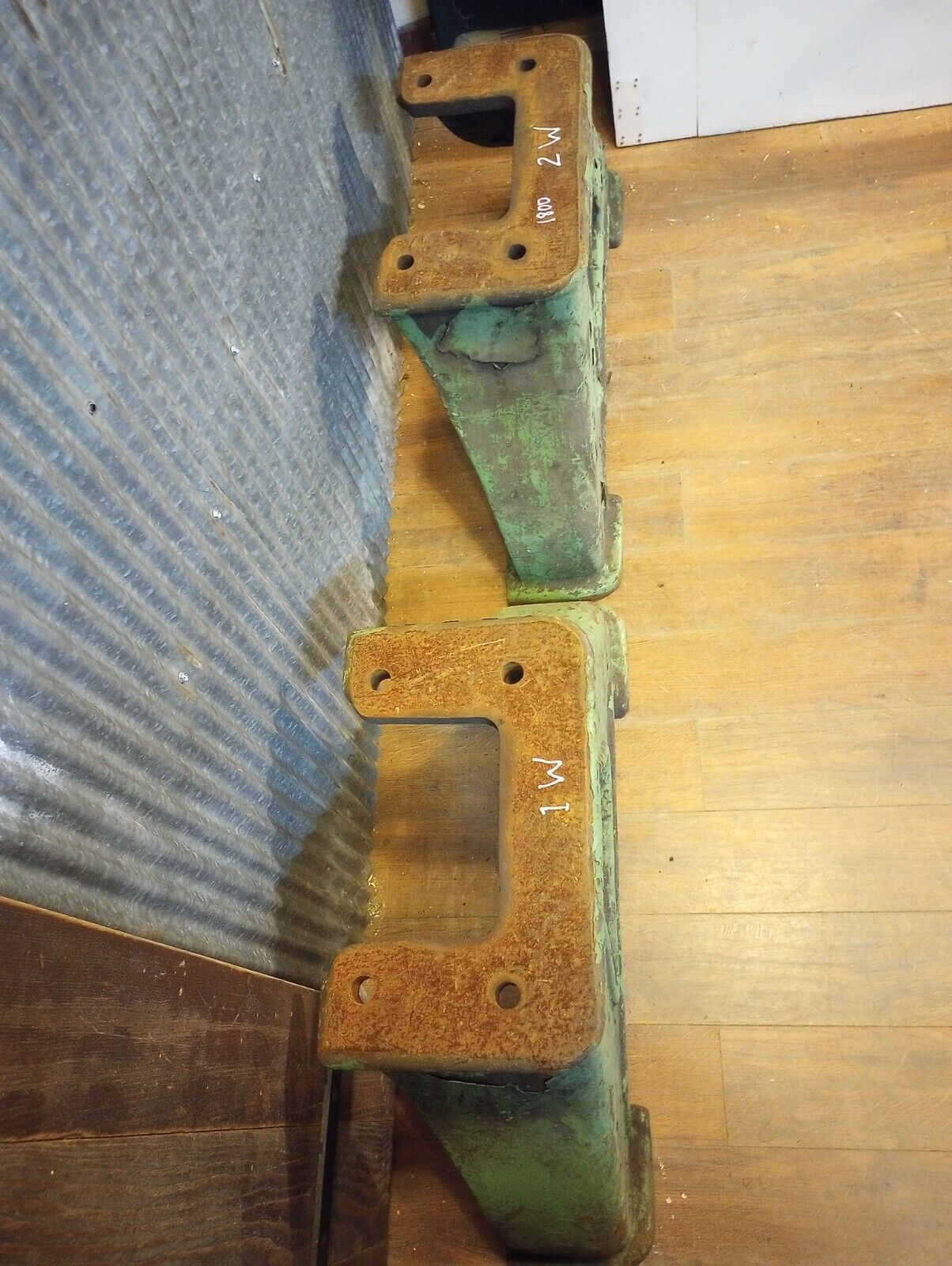 Pair of Cast Iron Machine Legs 16 1/2" Tall x 32" Wide