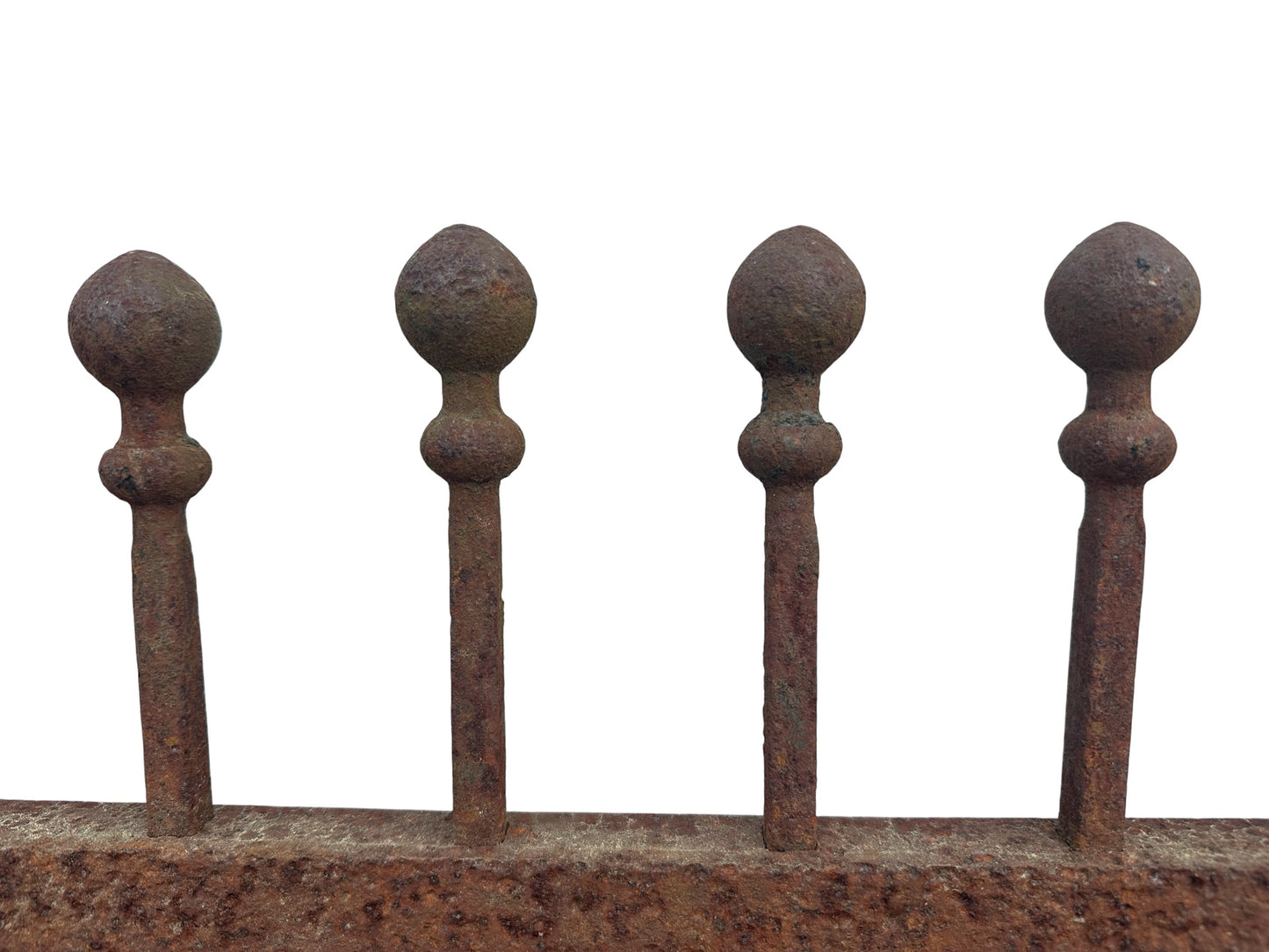 12 Ft of Antique Wrought Iron Fencing w/ Ball Point Finials GA21028