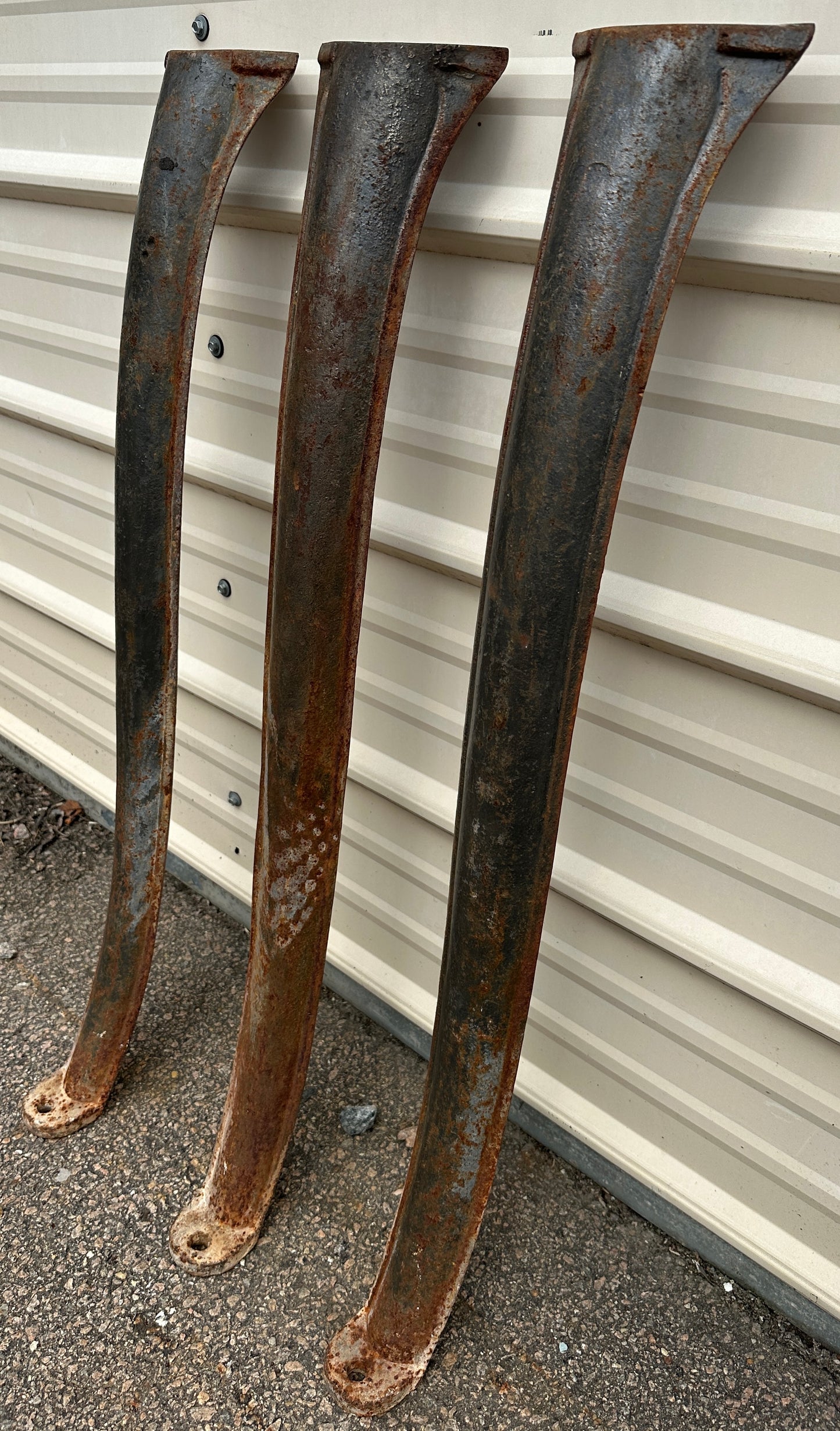 Set of 3 Antique Cast Iron Industrial Table Legs GA20378