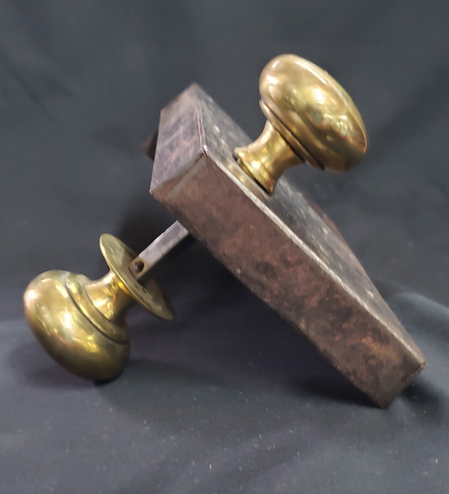 Restored Right Side Carpenter Style Rim Lock Set 6 1/4" x 4" GS00990