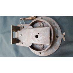 Primitive Ornamental Iron Door Lock with Key #GA4178