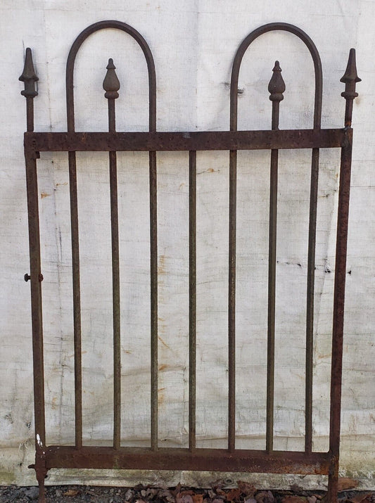 Narrow Wrought Iron Gate with Arrow Finials 26 1/2" Wide by 42 1/4" Tall GA9605