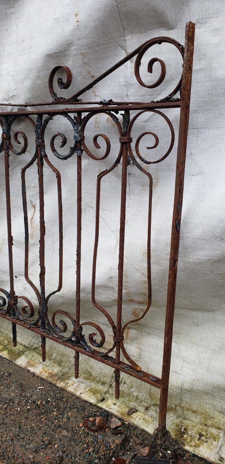 Ornate Wrought Iron Yard or Garden Gate 58 1/4" W by 31" Tall GA9580