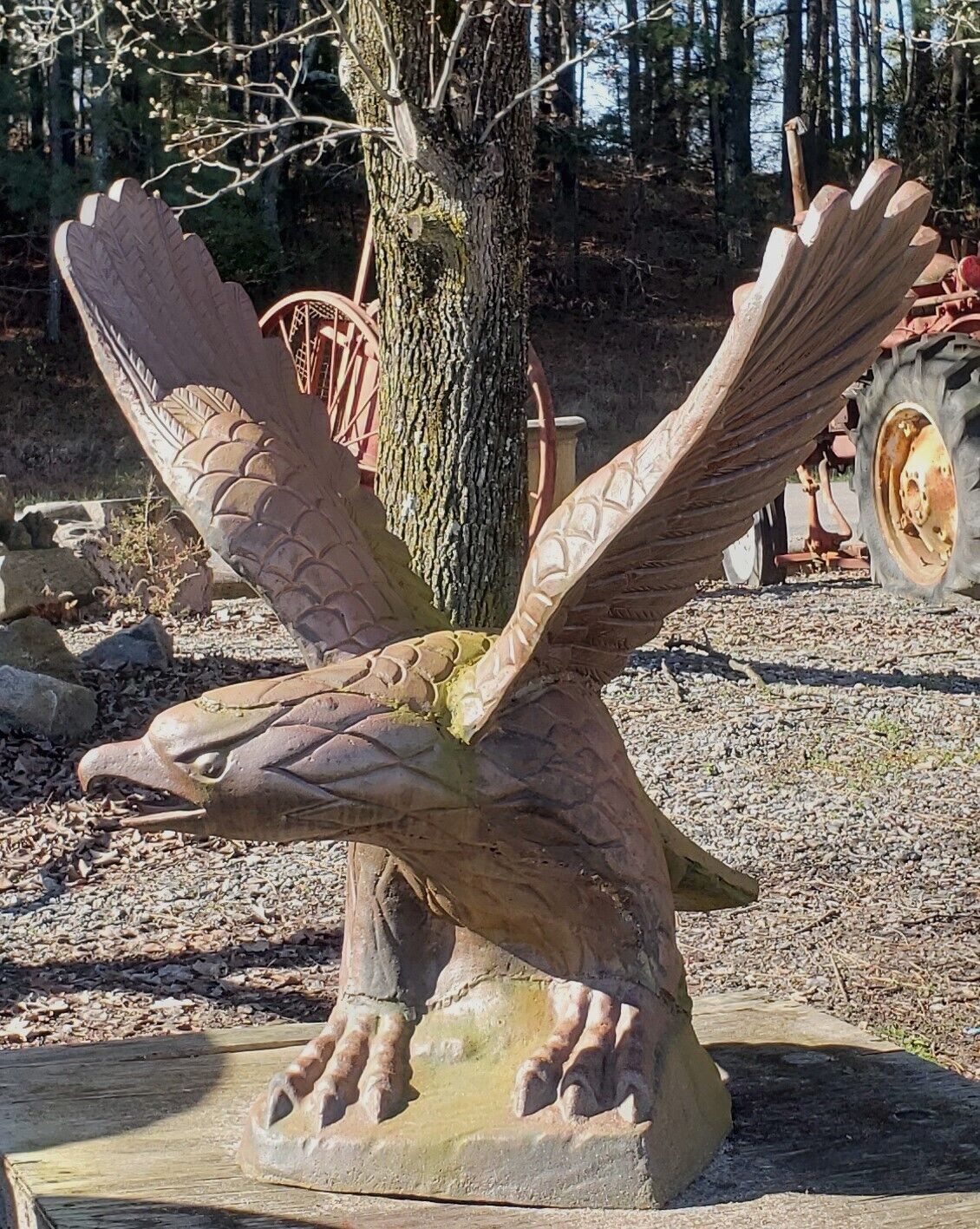 Ornate Cast Iron Eagle Statue 40" x 40" GA9770