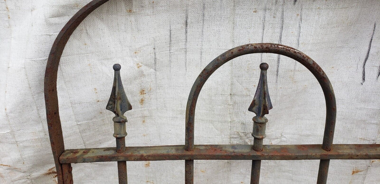 Ornate Wrought Iron Gate with Bottom Cross Hatch Design 58 1/2" x 56" GA9536