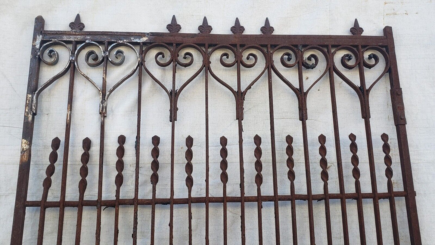 Ornate Tall Wrought Iron Gate 38 3/8" Wide by 82" Tall GA9602