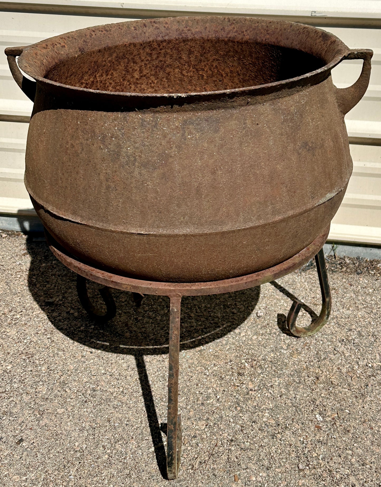 Antique Cast Iron Cauldron w/ Stand GA20891