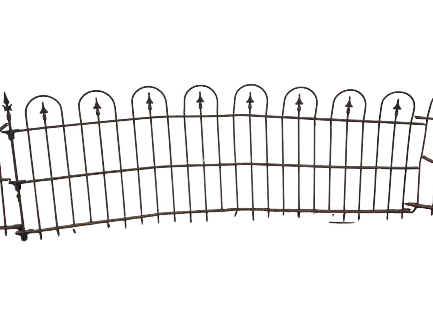38 Ft of Antique Wrought Iron Hairpin Fencing GA21129