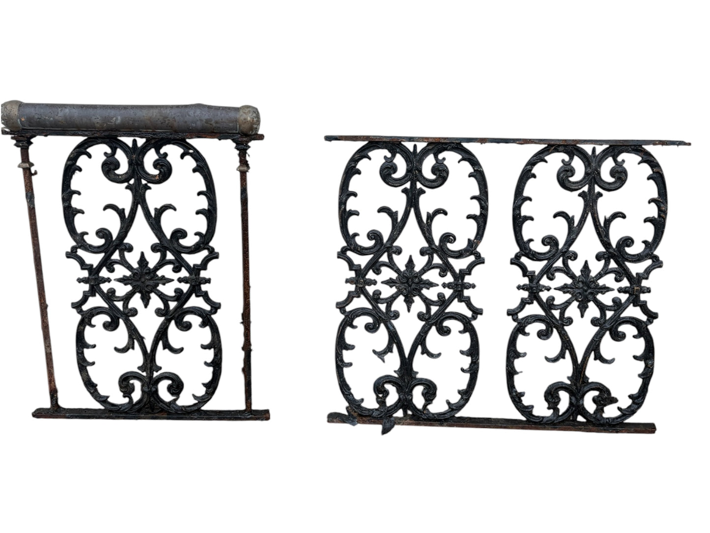 5 feet of Decorative Cast Iron Victorian Fence Panels GA21126
