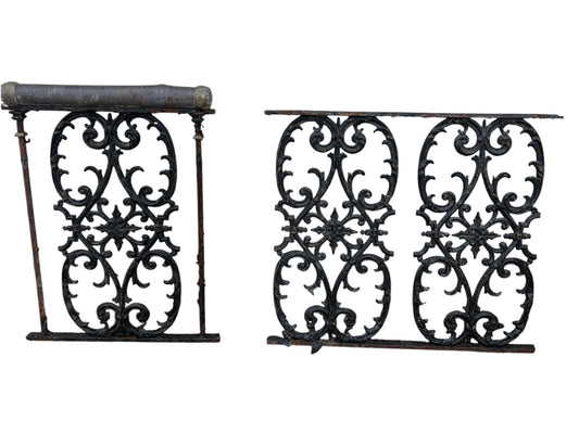5 feet of Decorative Cast Iron Victorian Fence Panels GA21126