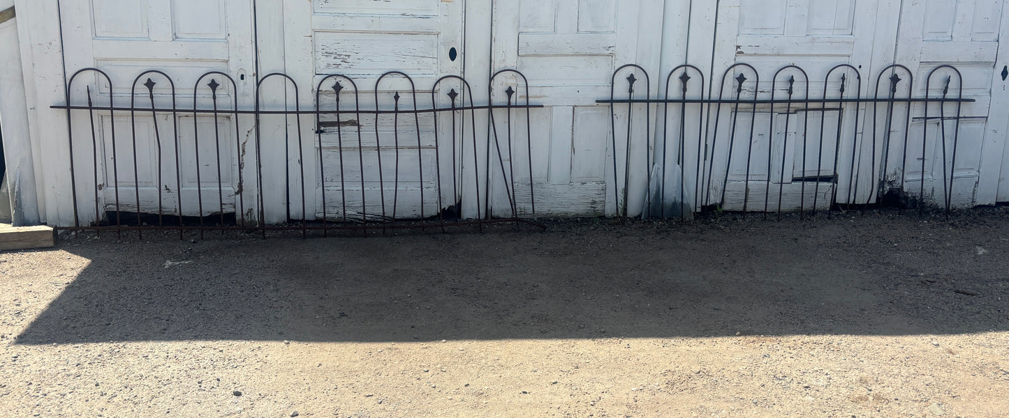 59 Feet of Wrought Iron Hairpin Fence Panels GA21272