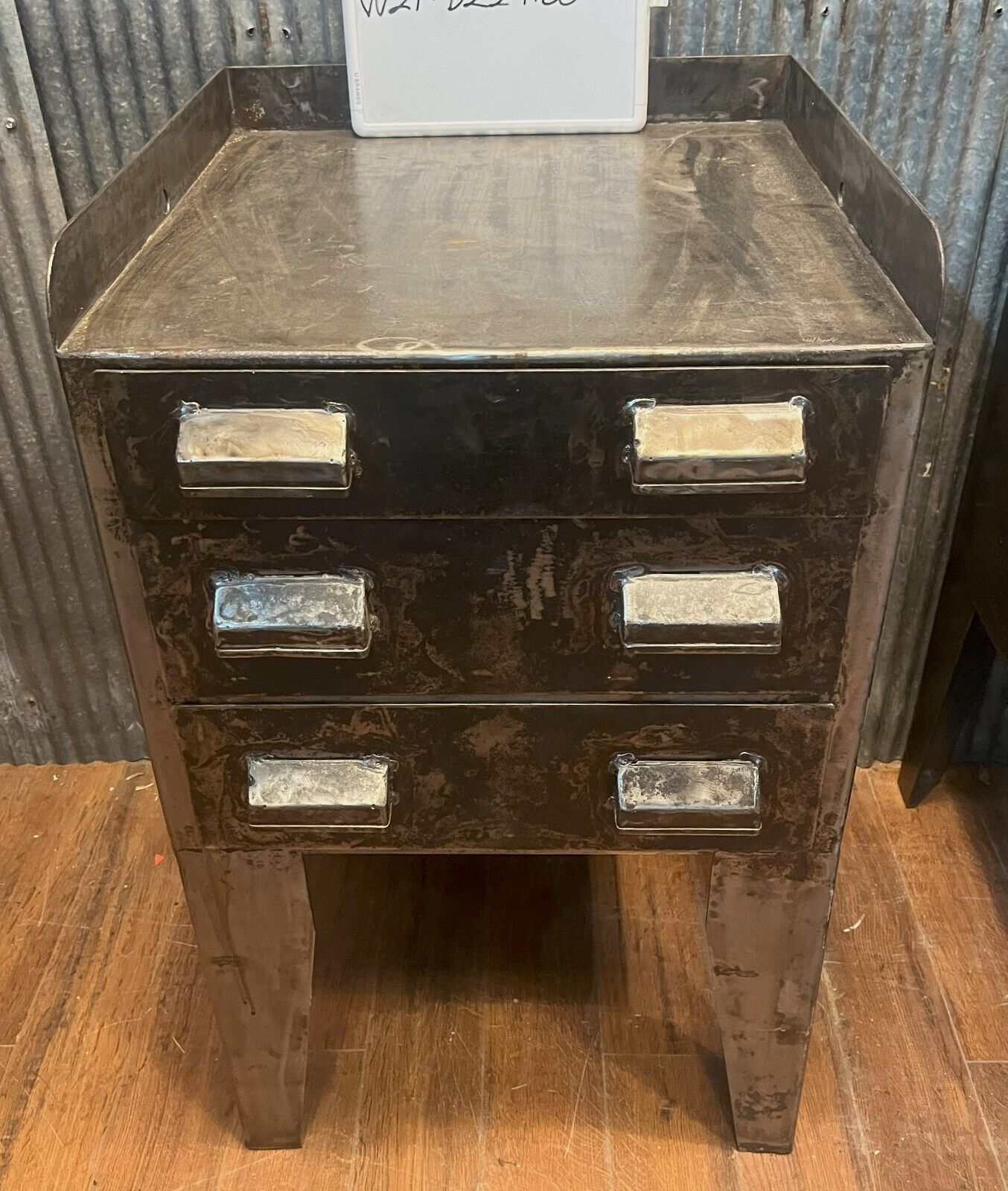 Restored Early 1900s Shop Made Steel Machinist Tool Cabinet GA10102