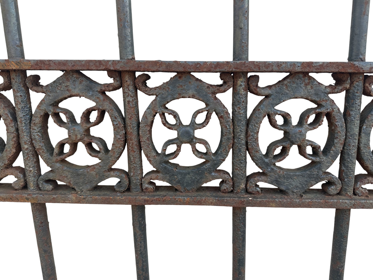 Antique Wrought Iron Victorian Style Garden Gate - 39" W x 39.75" T - GA20972