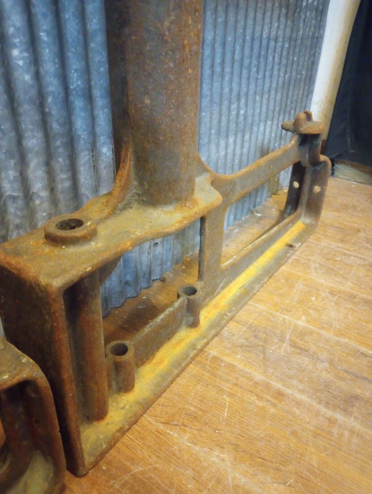 Pair of Cast Iron Machine Legs 31 3/4" Tall x 26 3/8 " Wide