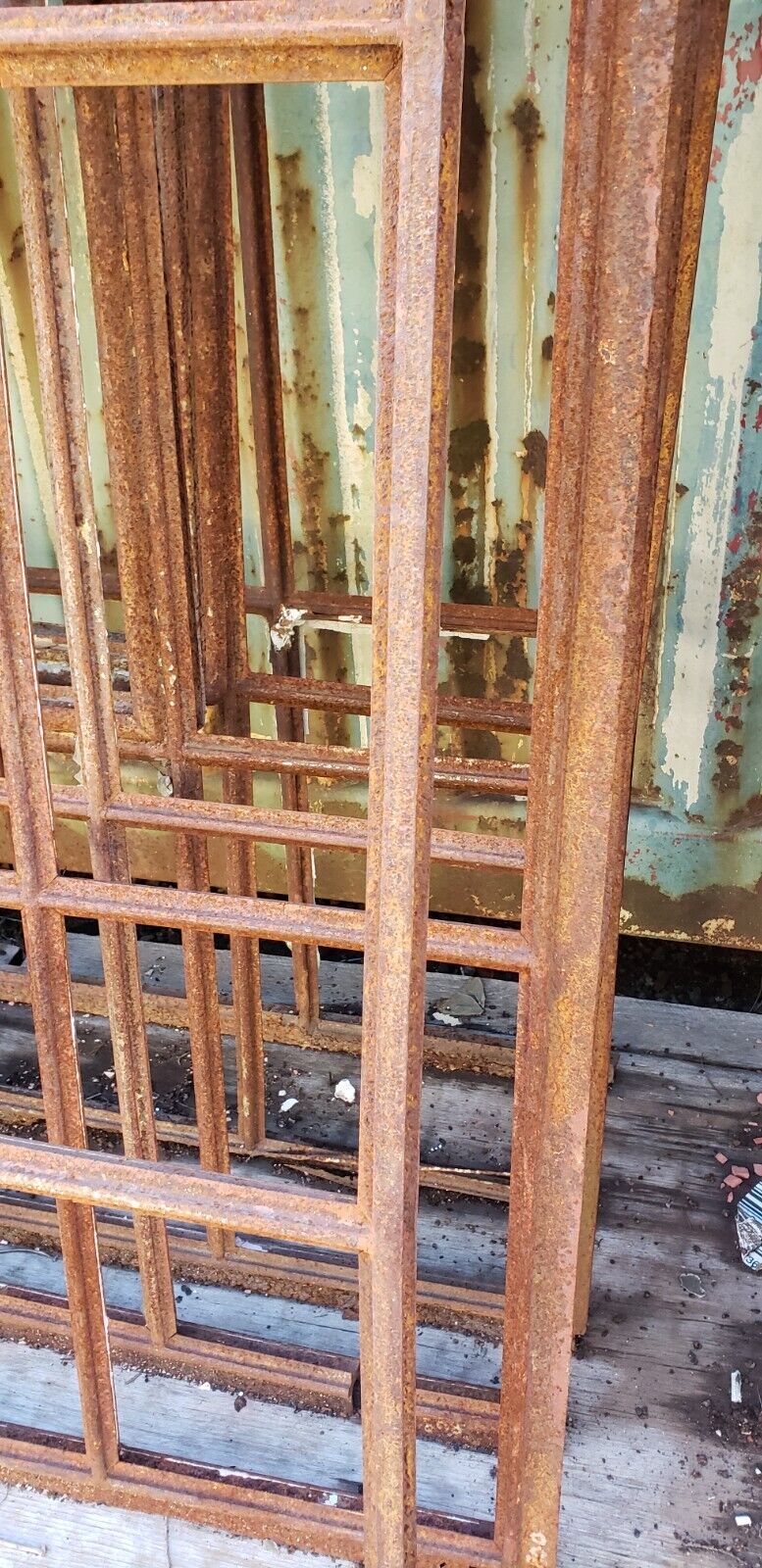 20 Pane Steel Casement Window Frames 6 Available! 50 3/4" W by 99 1/2" T GA9793