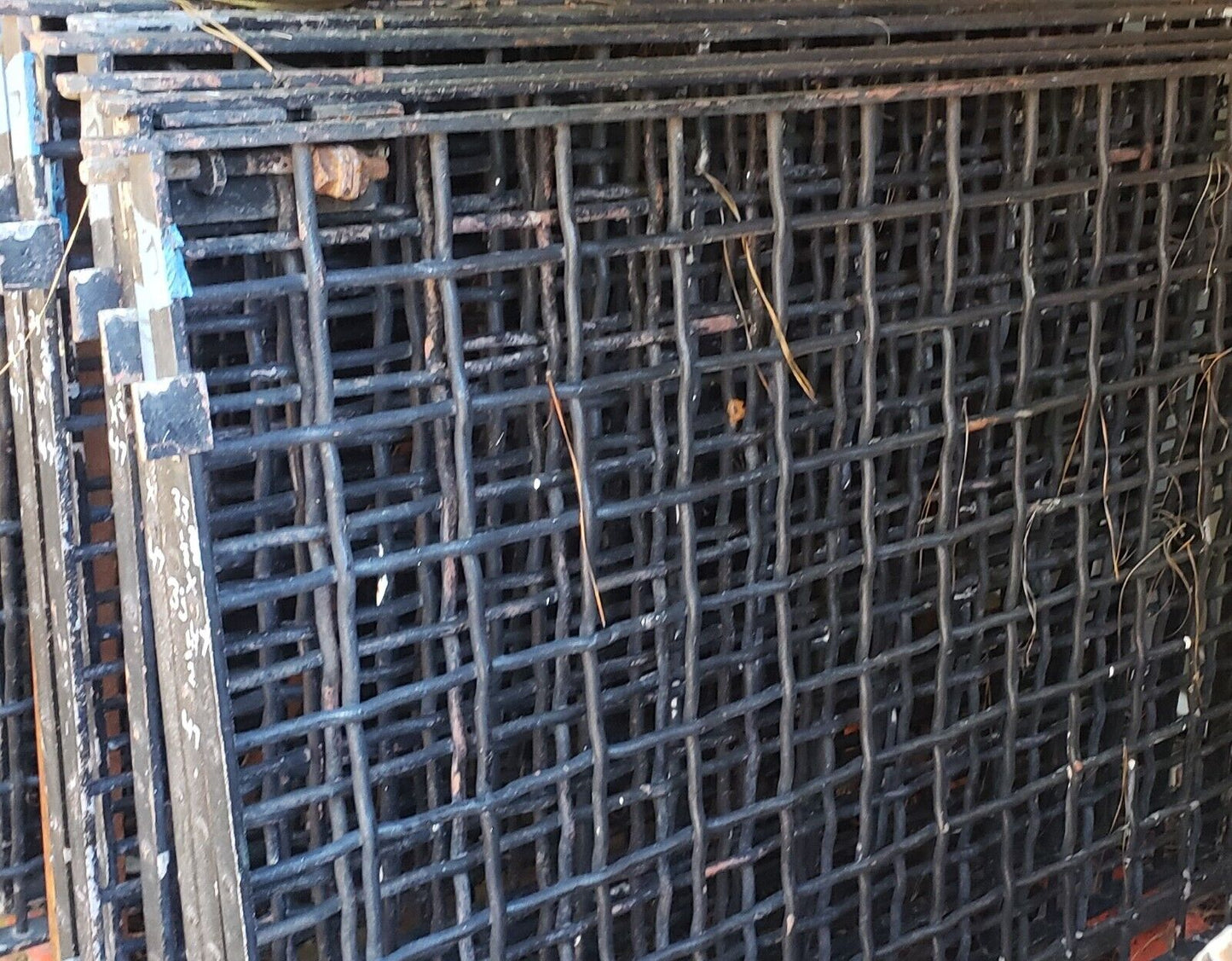 Salvaged Iron Window Grates from a State Institution in Allentown PA 46" x 43"
