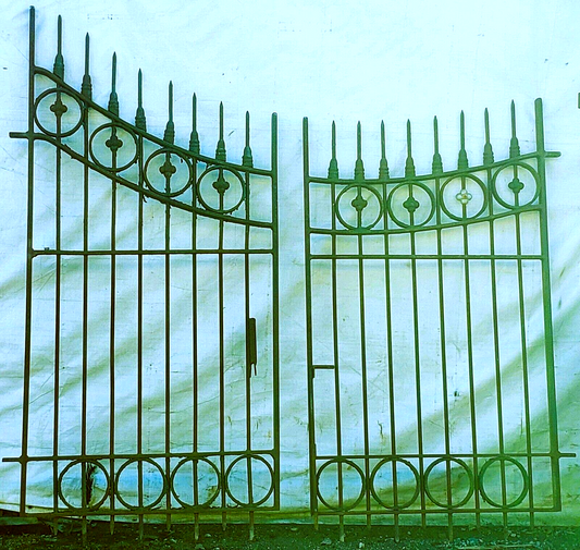 Cascading Arch Top Wrought Iron Gates 88 1/2" Wide by 88" Tall GA9613