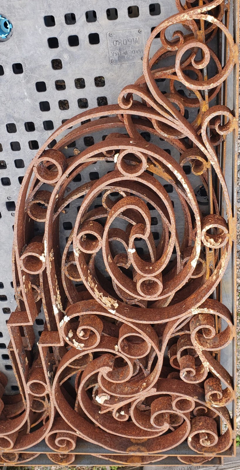 Pair of 5 Foot Ornate Victorian Iron Corbels 60" x 40 1/2" GS00372