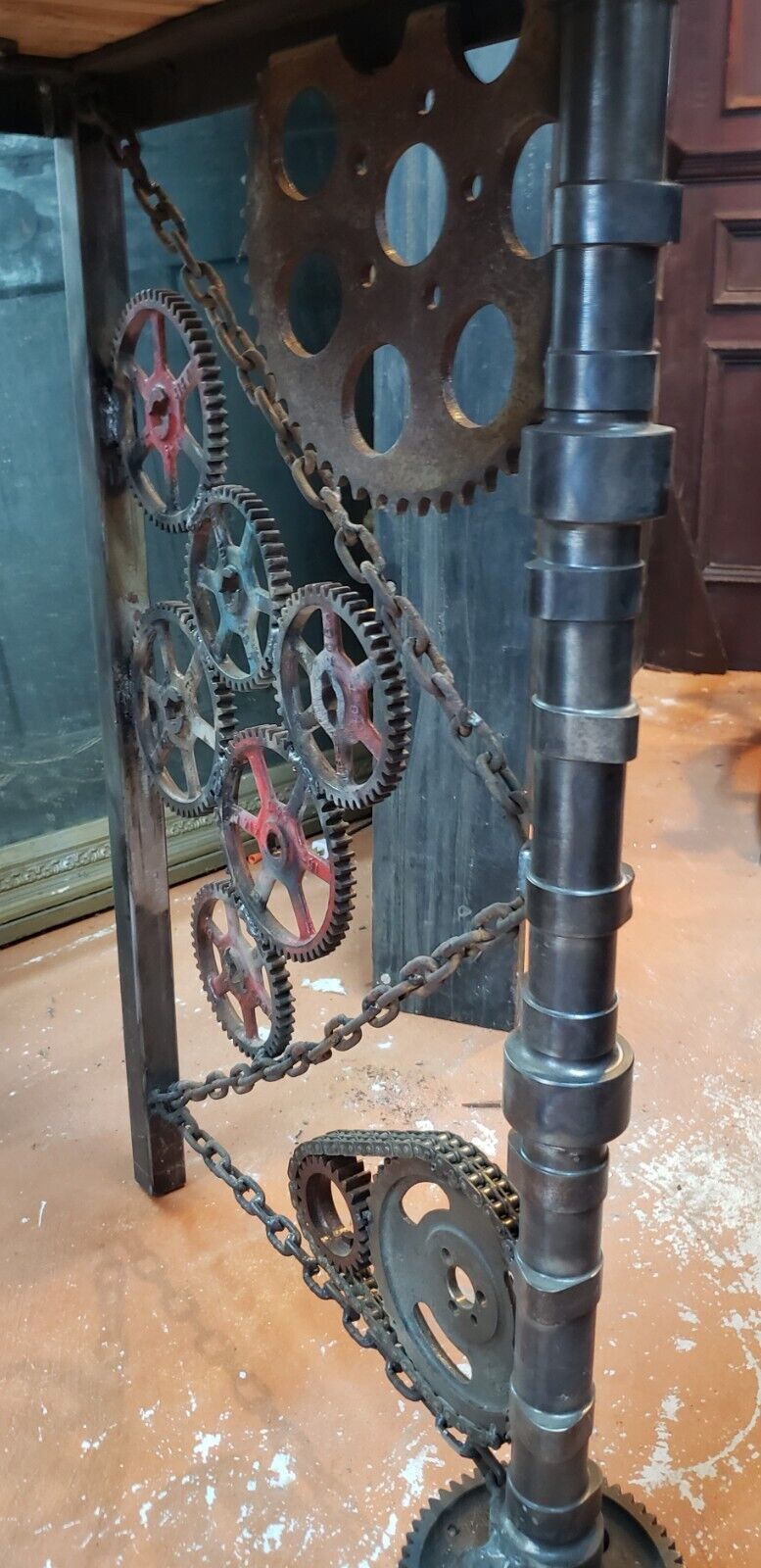 Custom Made Industrial Gear Piston Wrench Bathroom Vessel Sink & Faucet GS00087