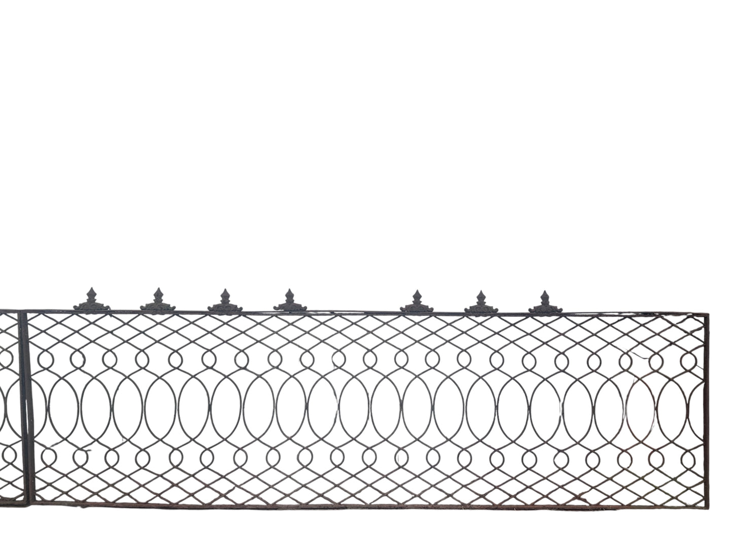 45 Ft of Antique Wrought Iron Fencing GA21062