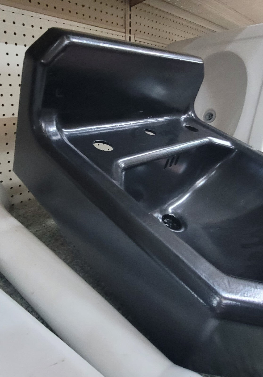 Restored Vintage Black Cast Iron Wall Mounted Sink 20" W x 18" D x 10" T GS00520