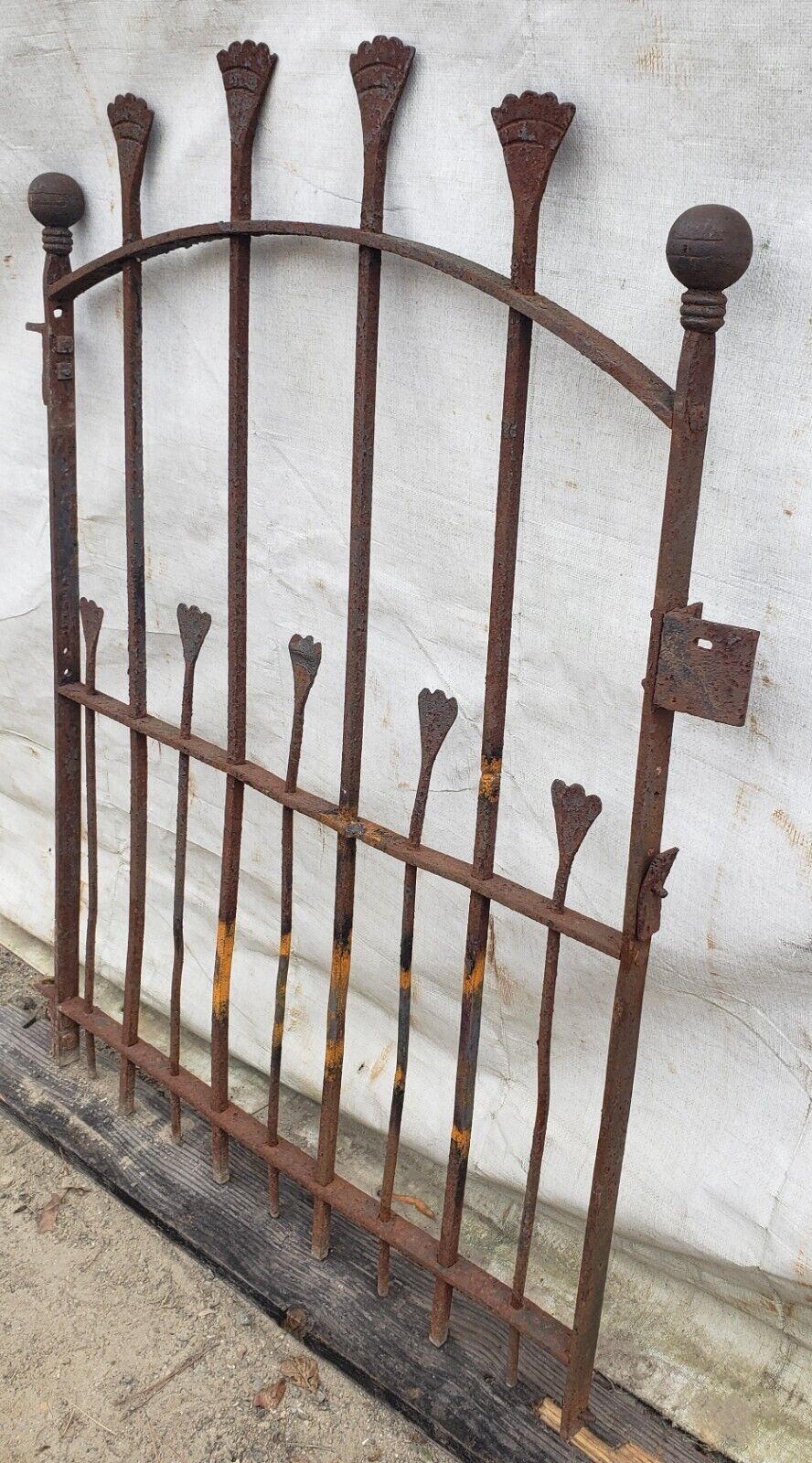 Unique Arched Top Wrought Iron Gate 38 1/4" Wide x 44" Tall GA9582