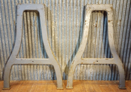 Pair of Cast Iron Machine Legs 30" Tall x 22" Wide