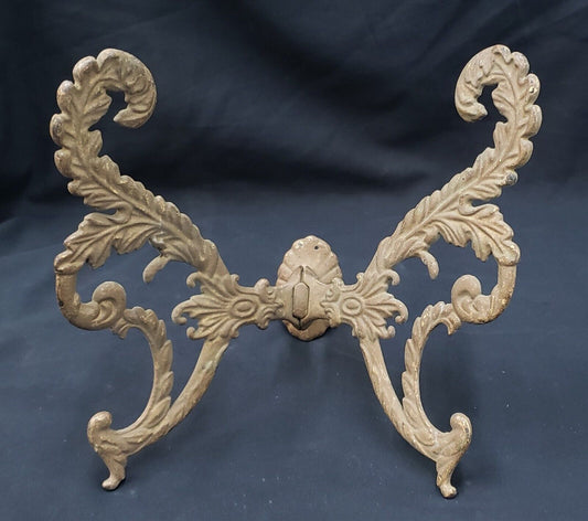 Antique Cast Iron Hall Tree Hook with Floral Design