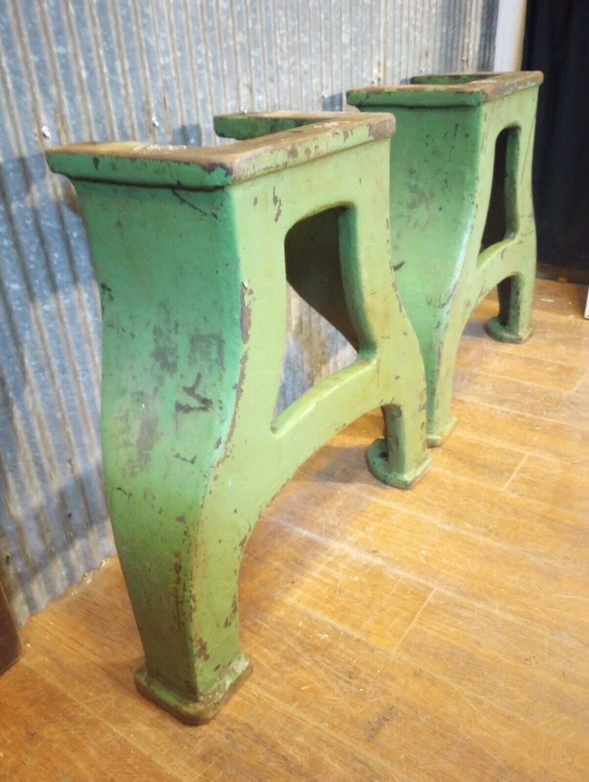 Pair of Cast Iron Machine Legs 23" Tall x 23 1/2 " Wide