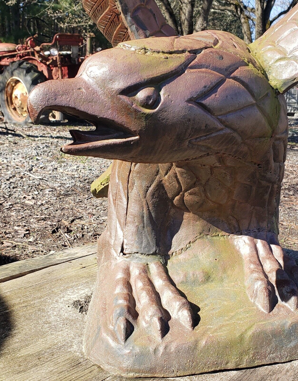 Ornate Cast Iron Eagle Statue 40" x 40" GA9770