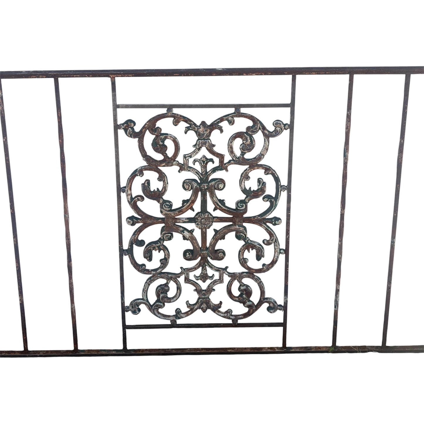 160 feet of Wrought Iron Fence Panels w/ Ornate Cast Iron GA21139