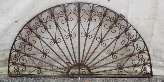 Unique Half Round Iron Panel 70" Wide by 36" Tall GA9463