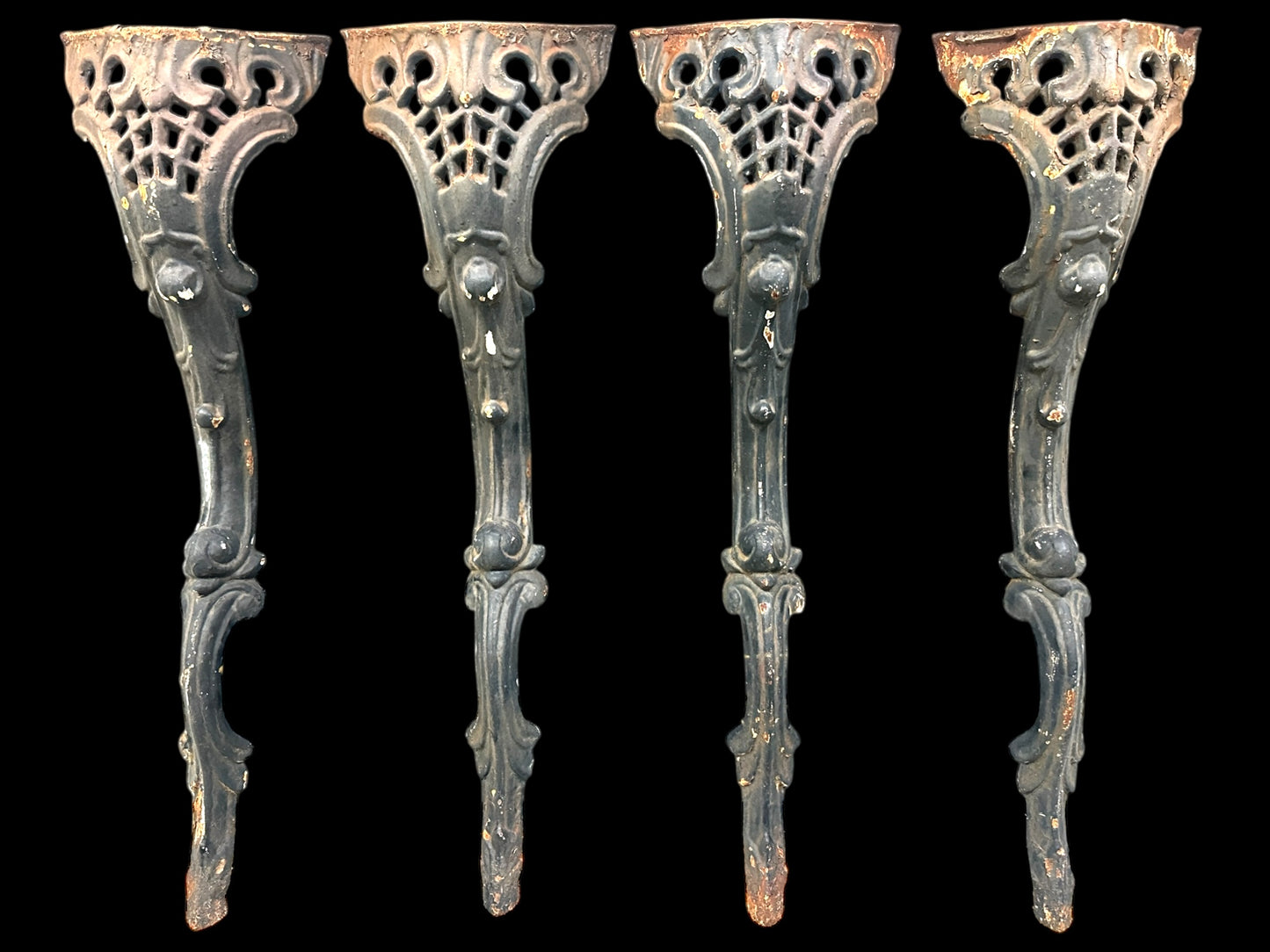 Set of 4 Antique Cast Iron Table Legs GA20850