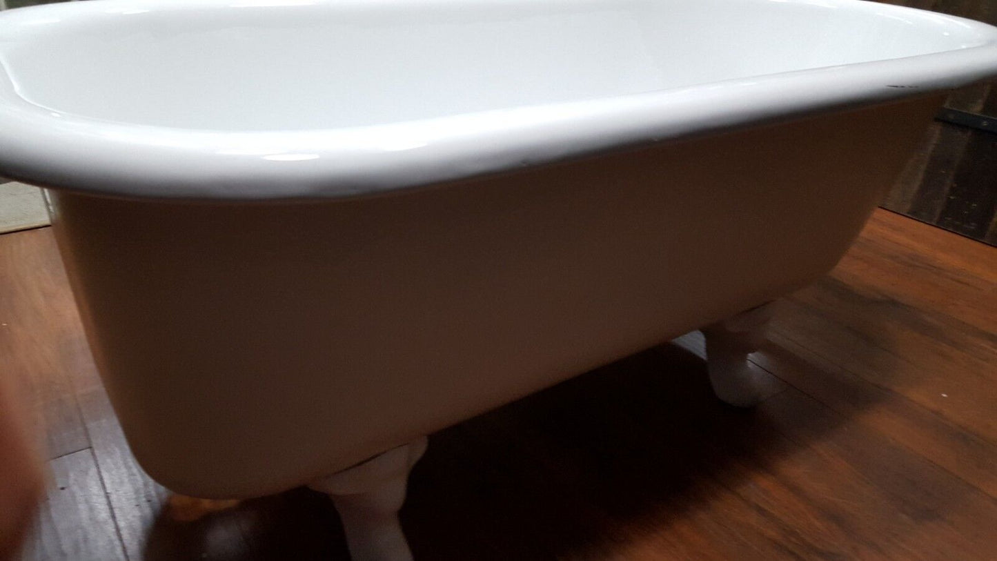 Vintage & Restored White 5 Foot Free Standing Cast Iron Bath Tub