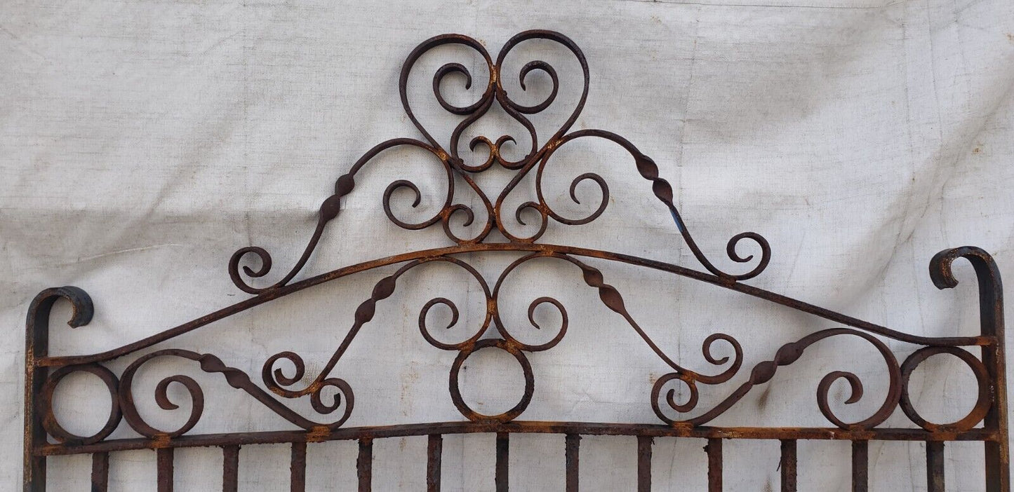 Ornate Arch Top Wrought Iron Gate 53 1/4" Wide by 64 1/2" Tall GA9608
