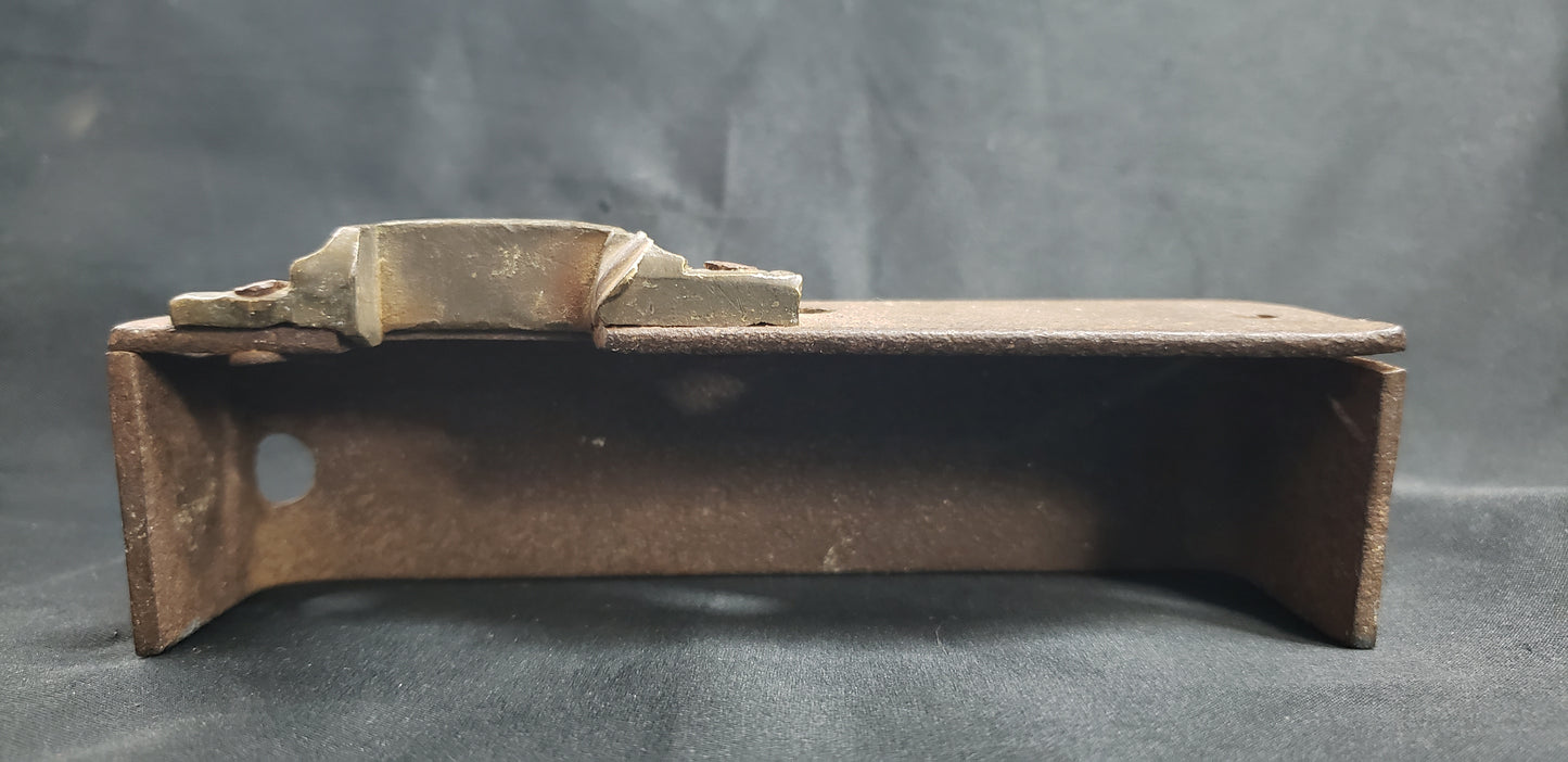 Cast Iron & Brass Carpenter Style Rim Lock Keeper 5 1/2" x 1 3/8" GS00865